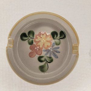 Vintage Louisville Stoneware "Country Flower" Ashtray Pottery Handmade Kentucky
